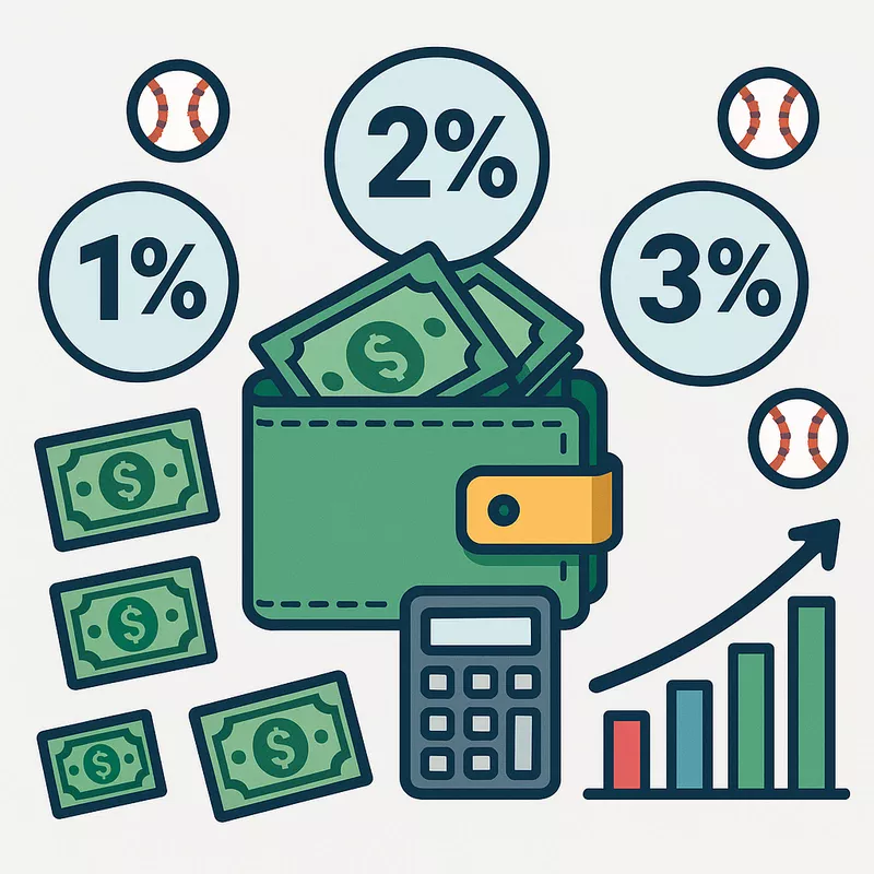 Bankroll management infographic showing 1-3 percent betting units and proper bet sizing for baseball wagering