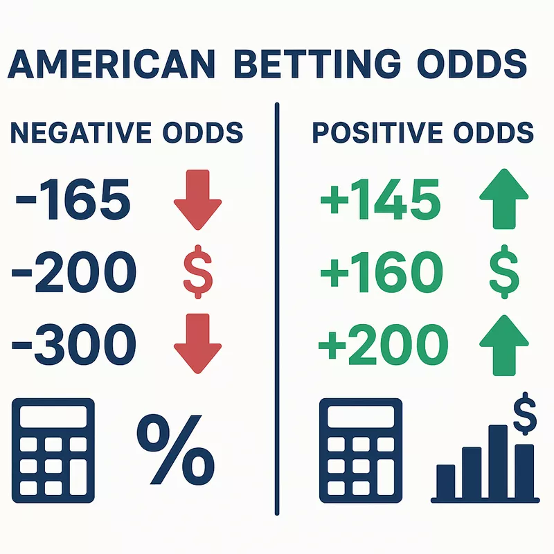 Comparison of negative and positive moneyline odds with probability calculations
