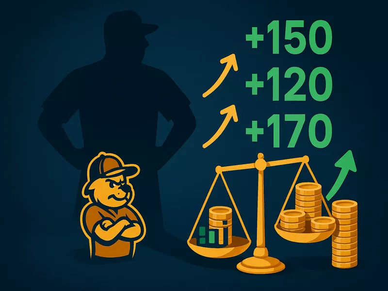 Underdog betting advantage illustration showing plus-money odds and profit opportunities in baseball wagering